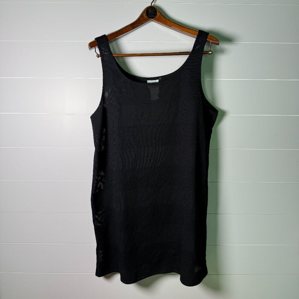 Speedo Black Mesh Panel Dress Coverup Swim